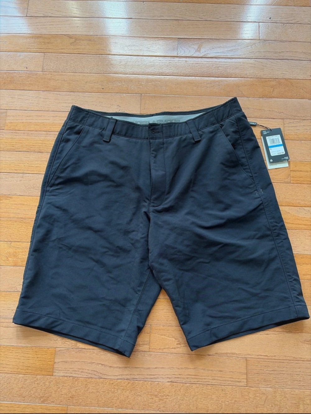 Under Armour Men's Navy Flat-Front Performance Shorts